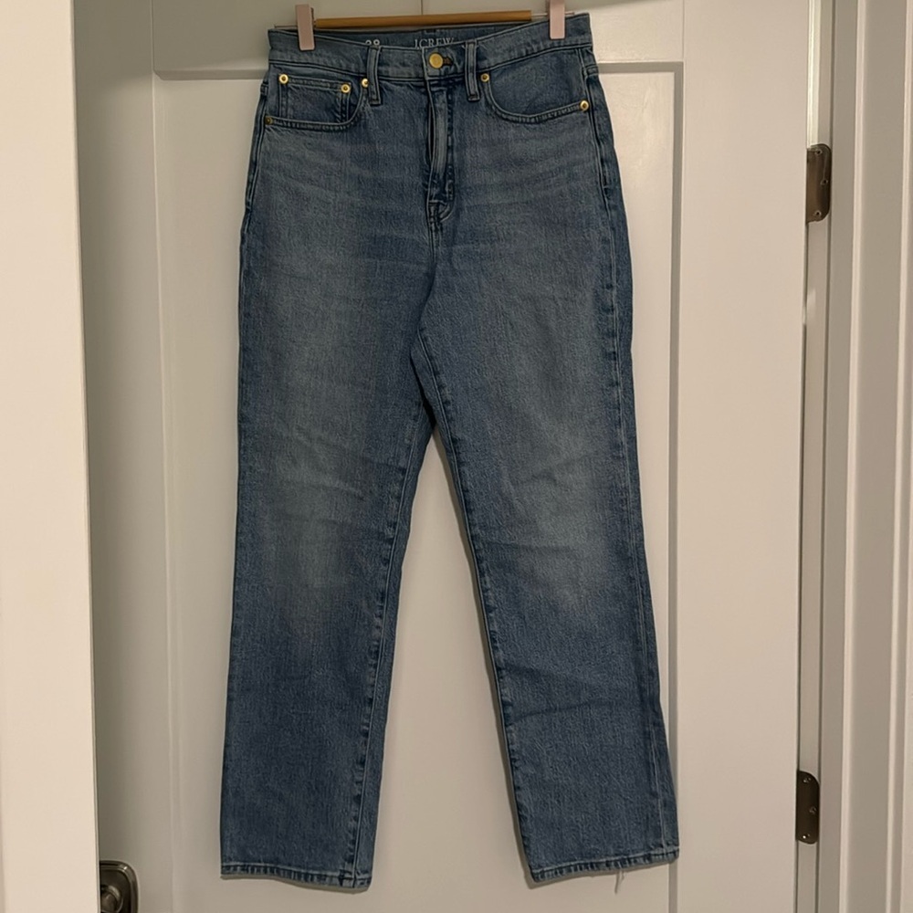 J. Crew Classic Straight Jean in Tompkin Light Wash BX972 NWOT